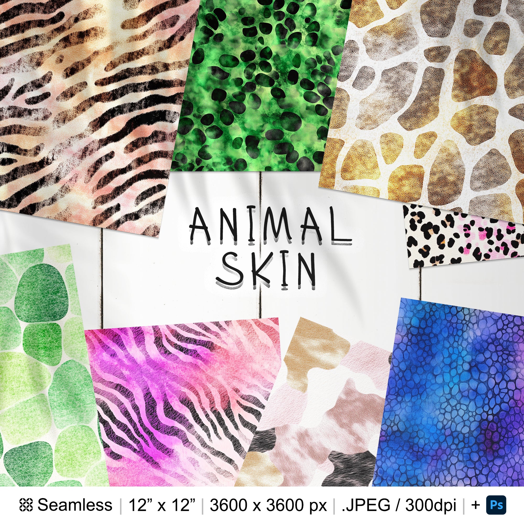 25 Animal Skin Seamless Pattern