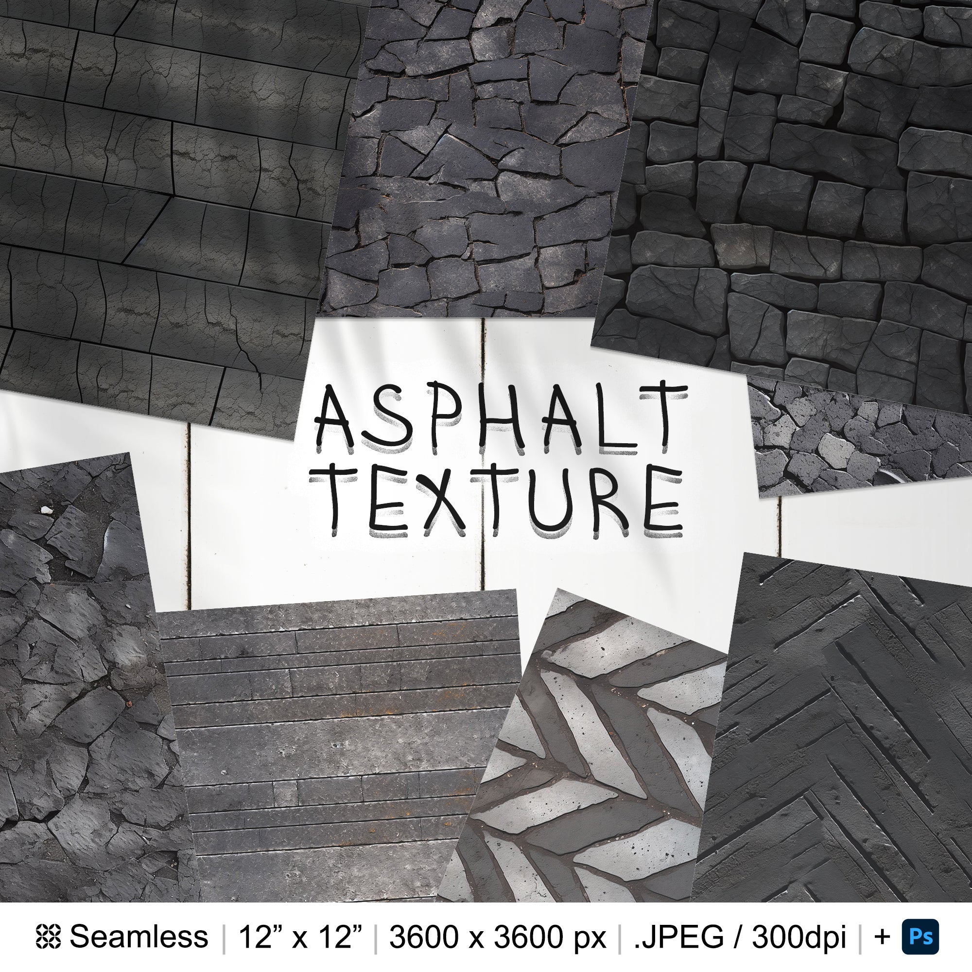 113 Asphalt Seamless Pattern