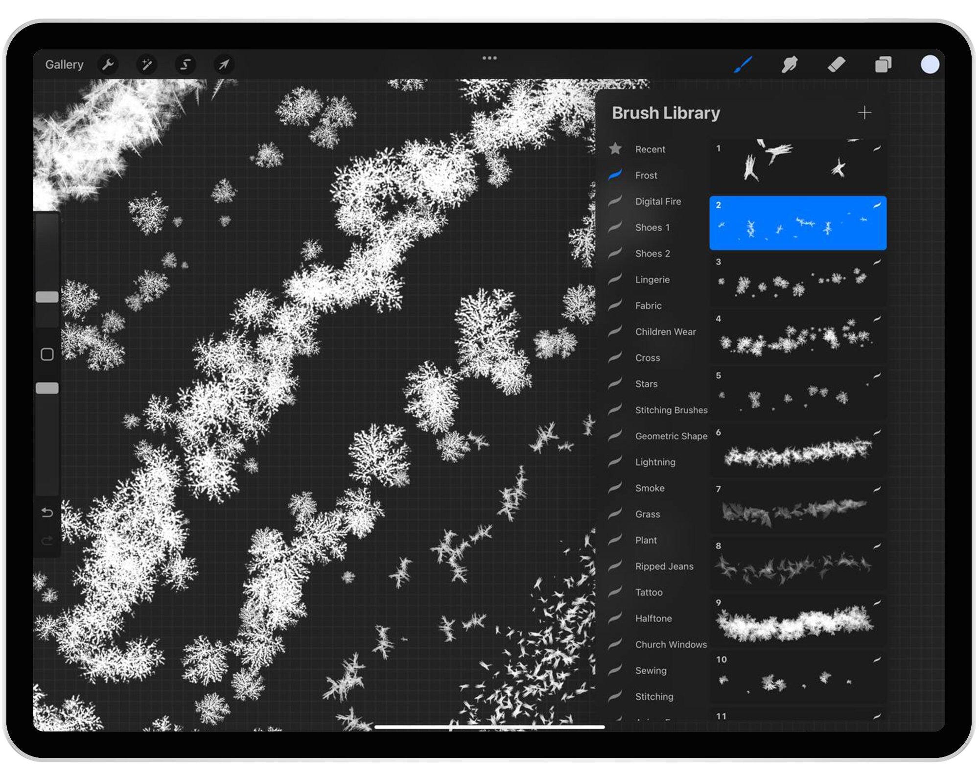 25 Procreate Frost Brushes