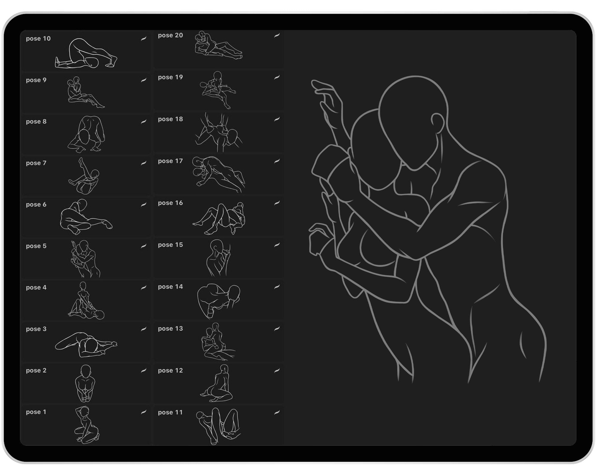 20 Procreate Sex Poses Stamp Brushes