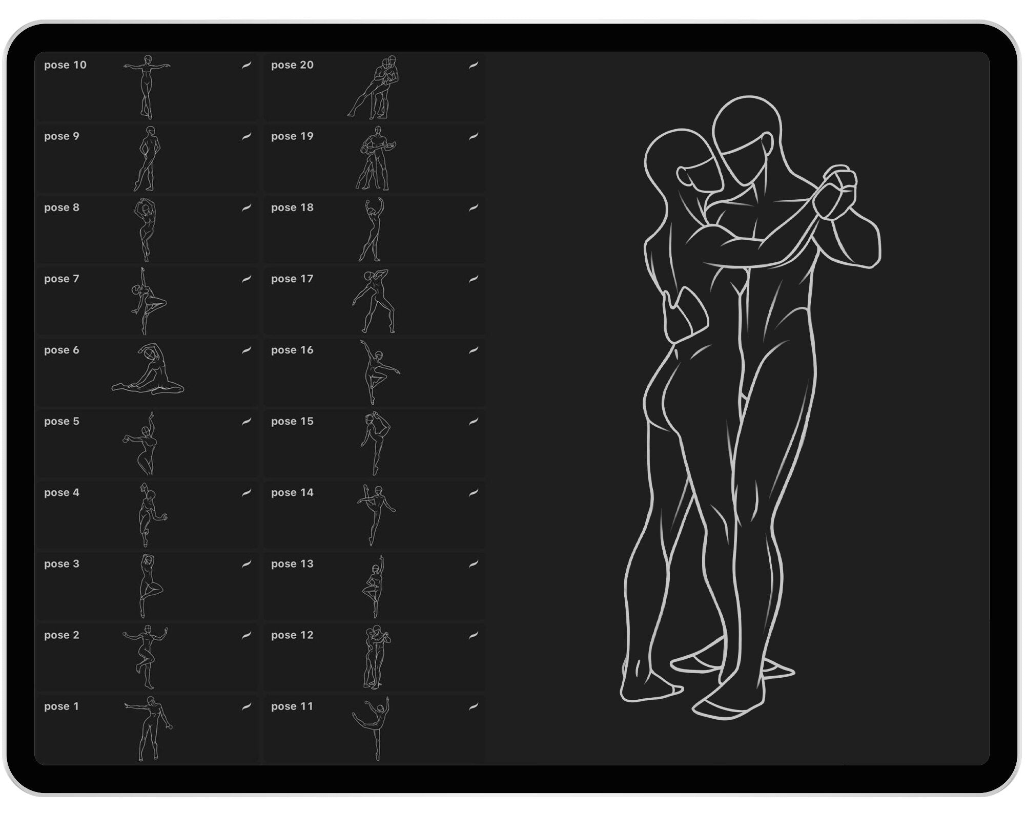 30 Procreate Dancing Reference Stamp Brushes