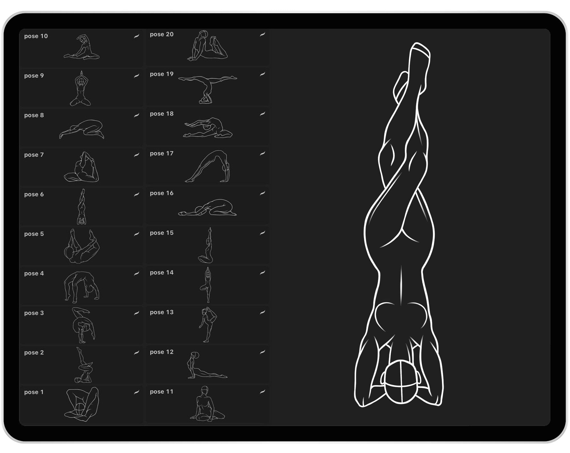 30 Procreate Yoga Poses Stamp Brushes