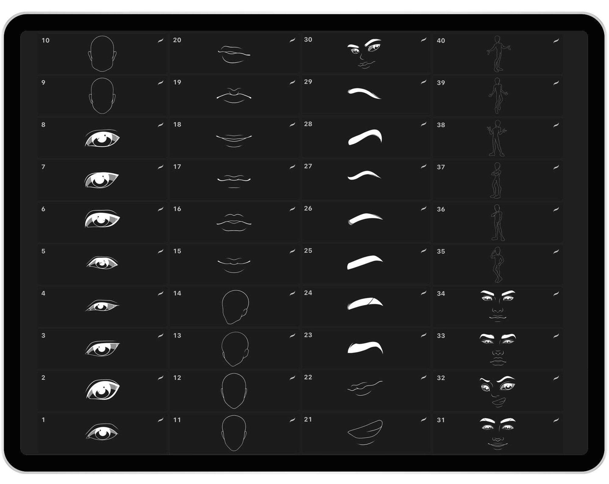 40 Men Dolls Brushes for Procreate