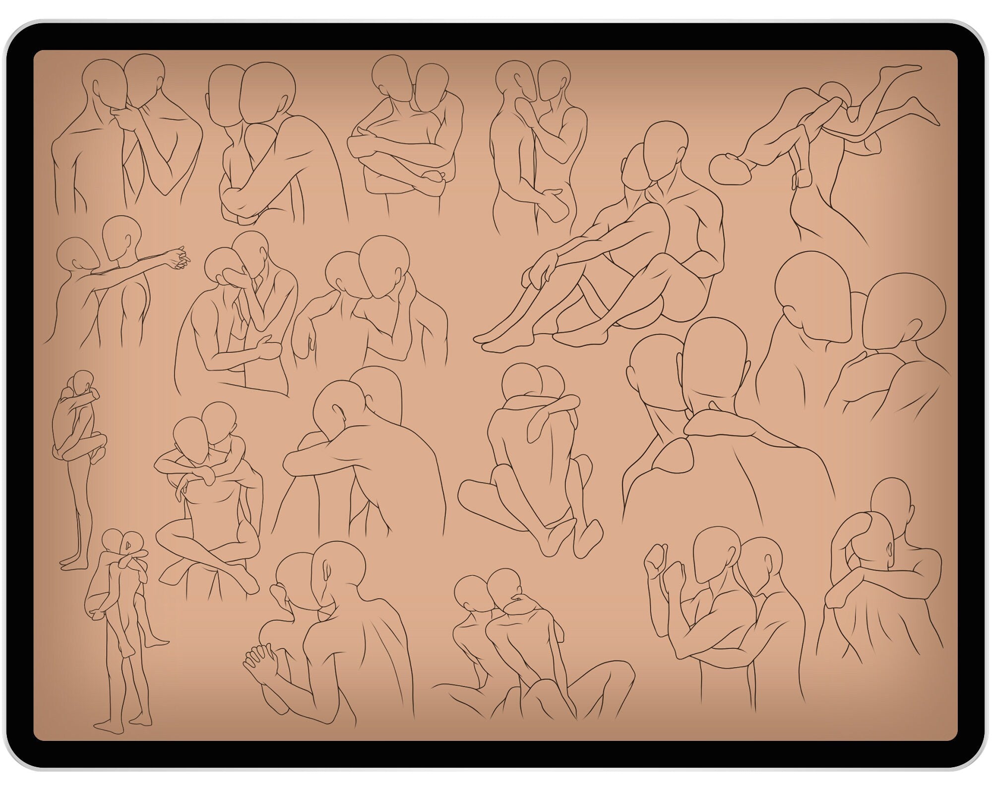 20 Man Couples Brushes for Procreate