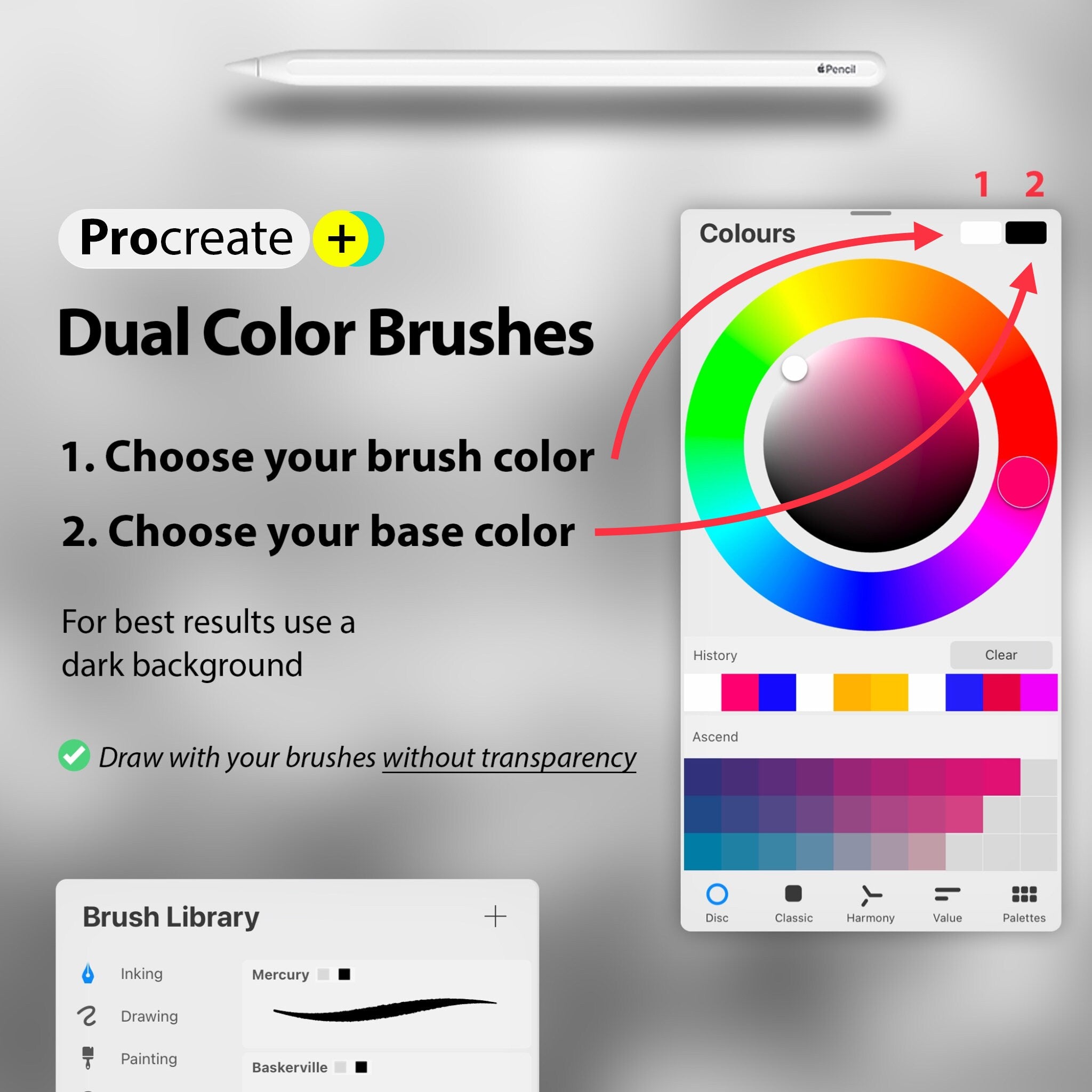 26 Procreate 2D Balloon Letters Stamp Brushes