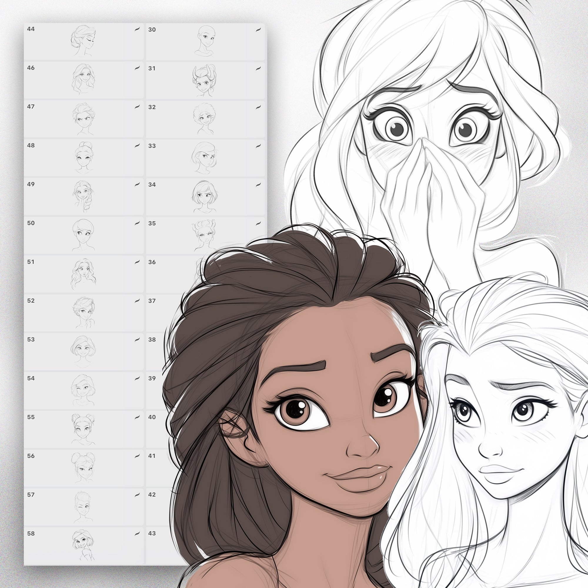 120 Procreate Cartoon Girls Stamps Brushes β ProCreativeBreeze