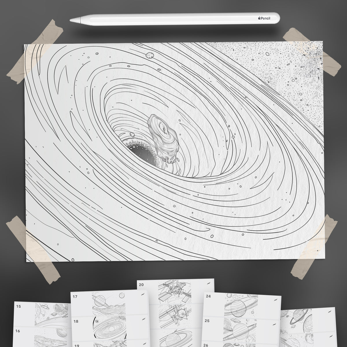 100 Procreate Space Backgrounds, Procreate Cosmos Stamps, Procreate Ce ...