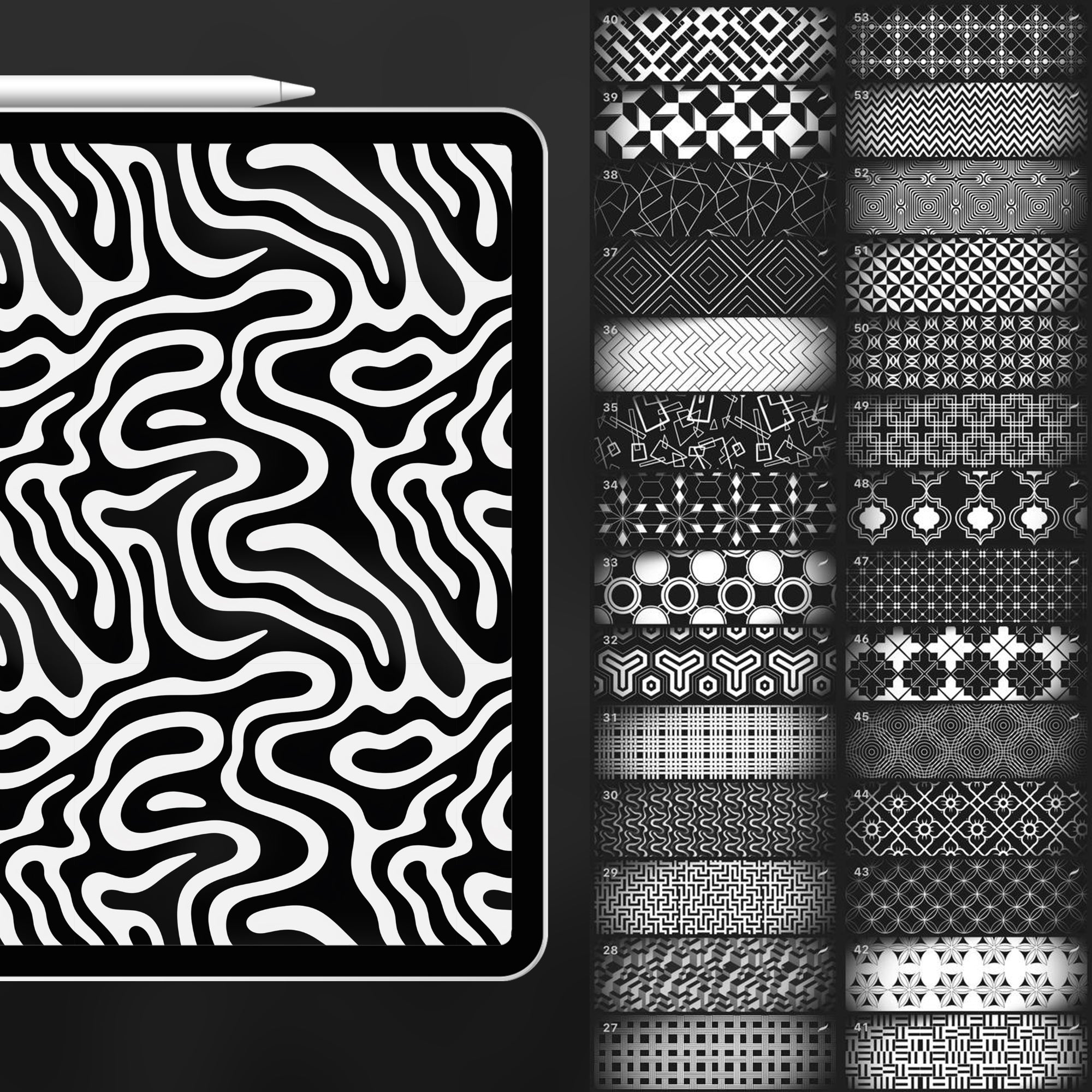 110 Procreate Shape Pattern Brushes – ProCreativeBreeze