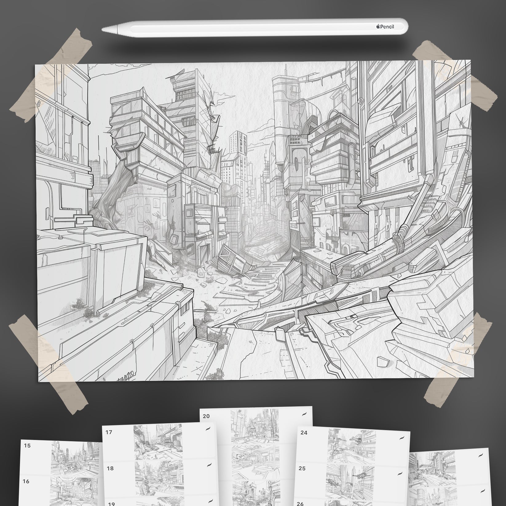 100 Procreate Cyberpunk Cities Backgrounds, Procreate Cyberpunk Street ...