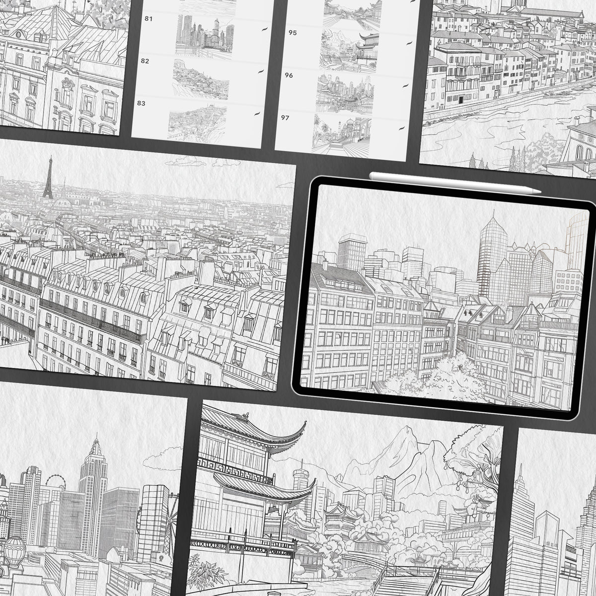 Procreate Computer Backgrounds 100 Procreate Cities Backgrounds Brushes – ProCreativeBreeze