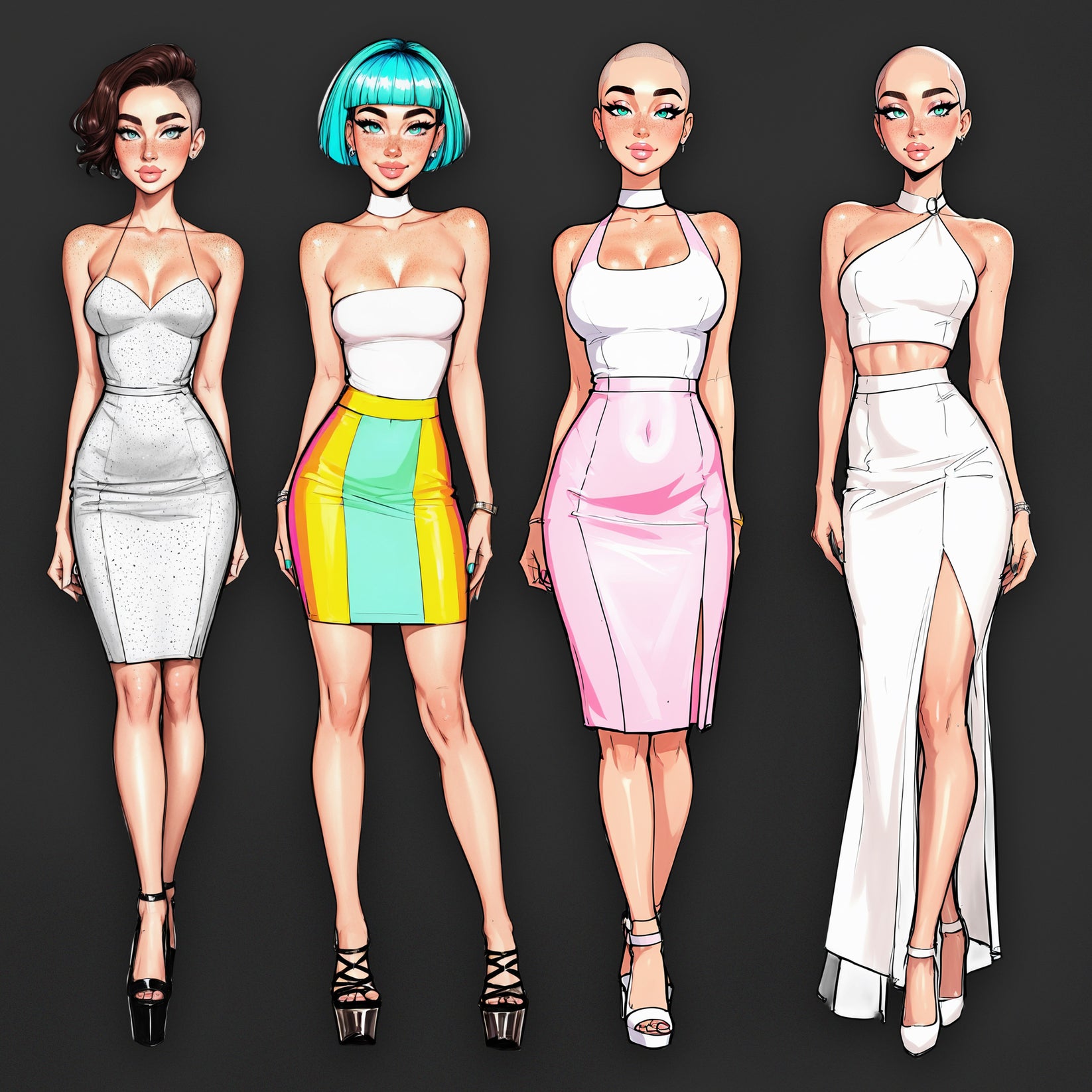 150 Procreate Model Poses Stamps Brushes – ProCreativeBreeze