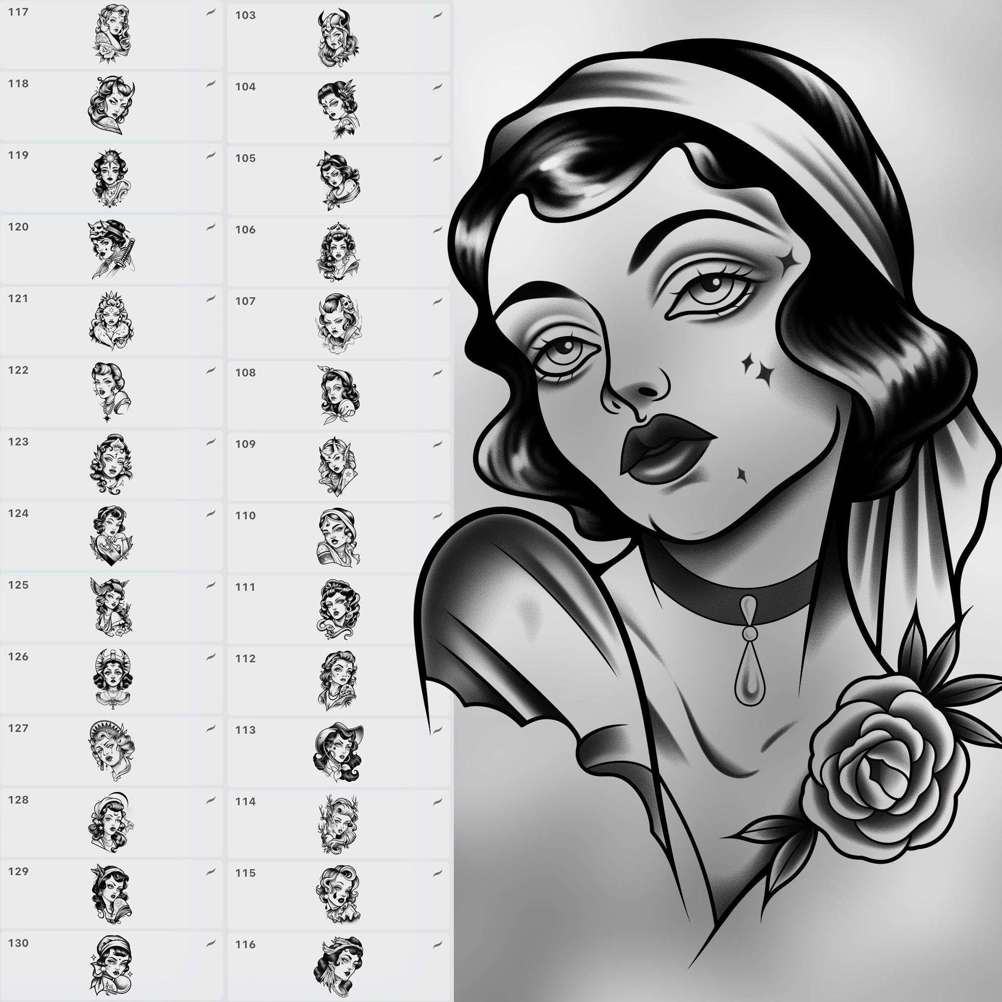 Neo Traditional Face Tattoos for Women