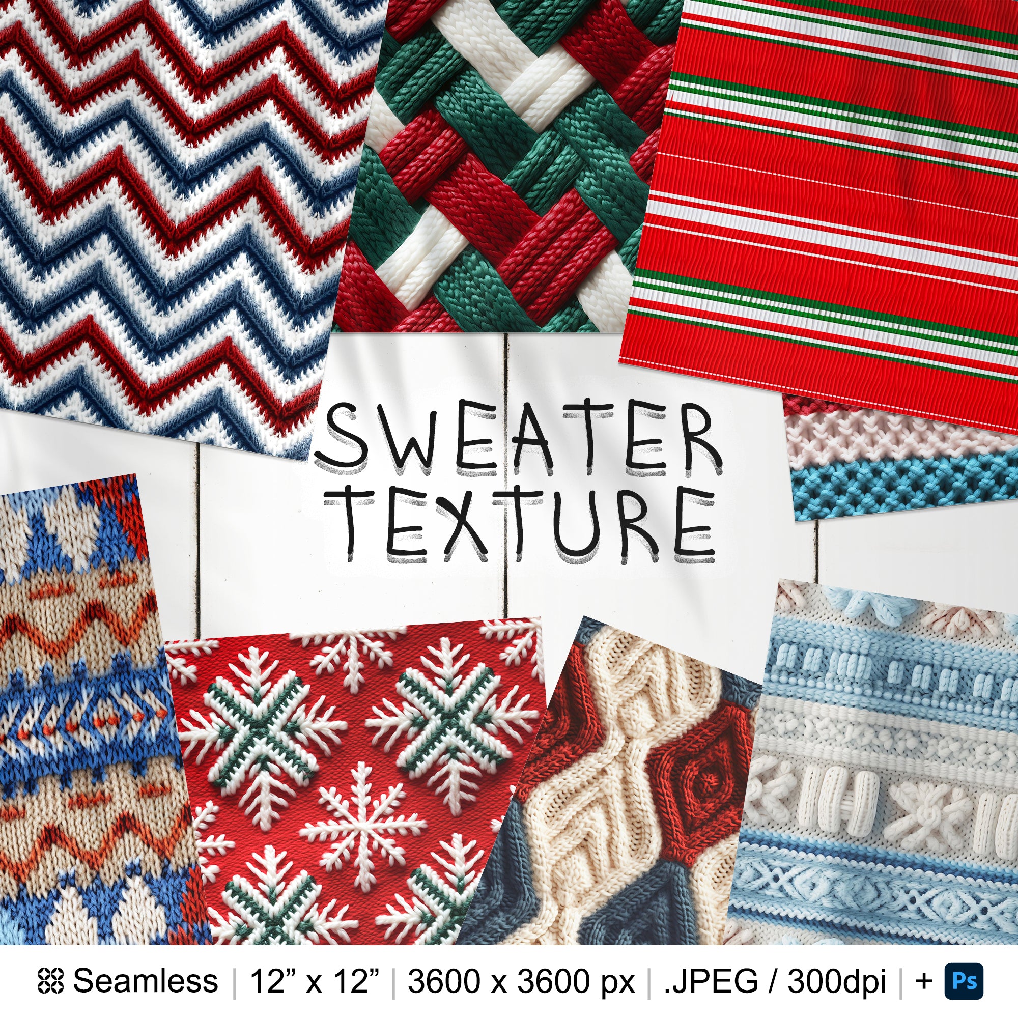 143 Sweater Seamless Pattern | Digital Seamless Pattern Sweater Embroidery | 3d Sweater Digital Paper | Photoshop Knitted Sweater Patterns