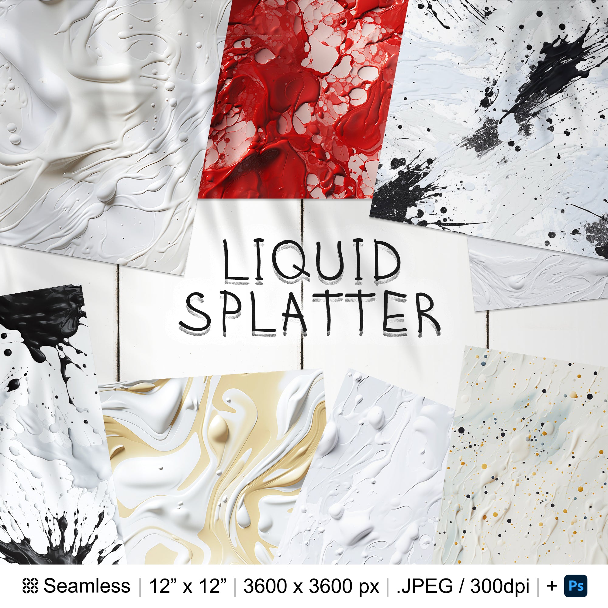 148 Liquid Seamless Pattern | Digital Seamless Pattern Glossy Paint Drips | 3d Liquid Digital Paper | Photoshop Paint Splatter Patterns