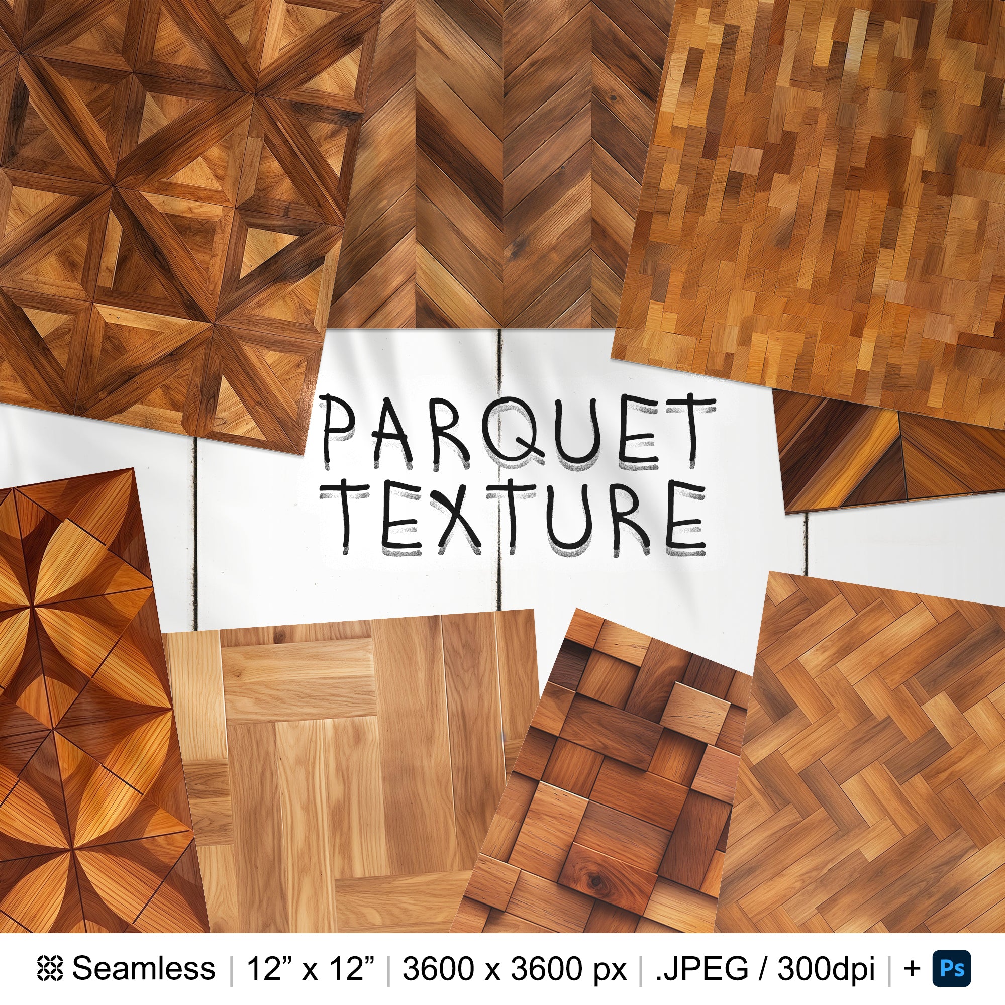 134 Parquet Seamless Pattern | Digital Seamless Pattern Classic Herringbone | 3d Chevron Parquet Digital Paper | Photoshop Parquet Patterns