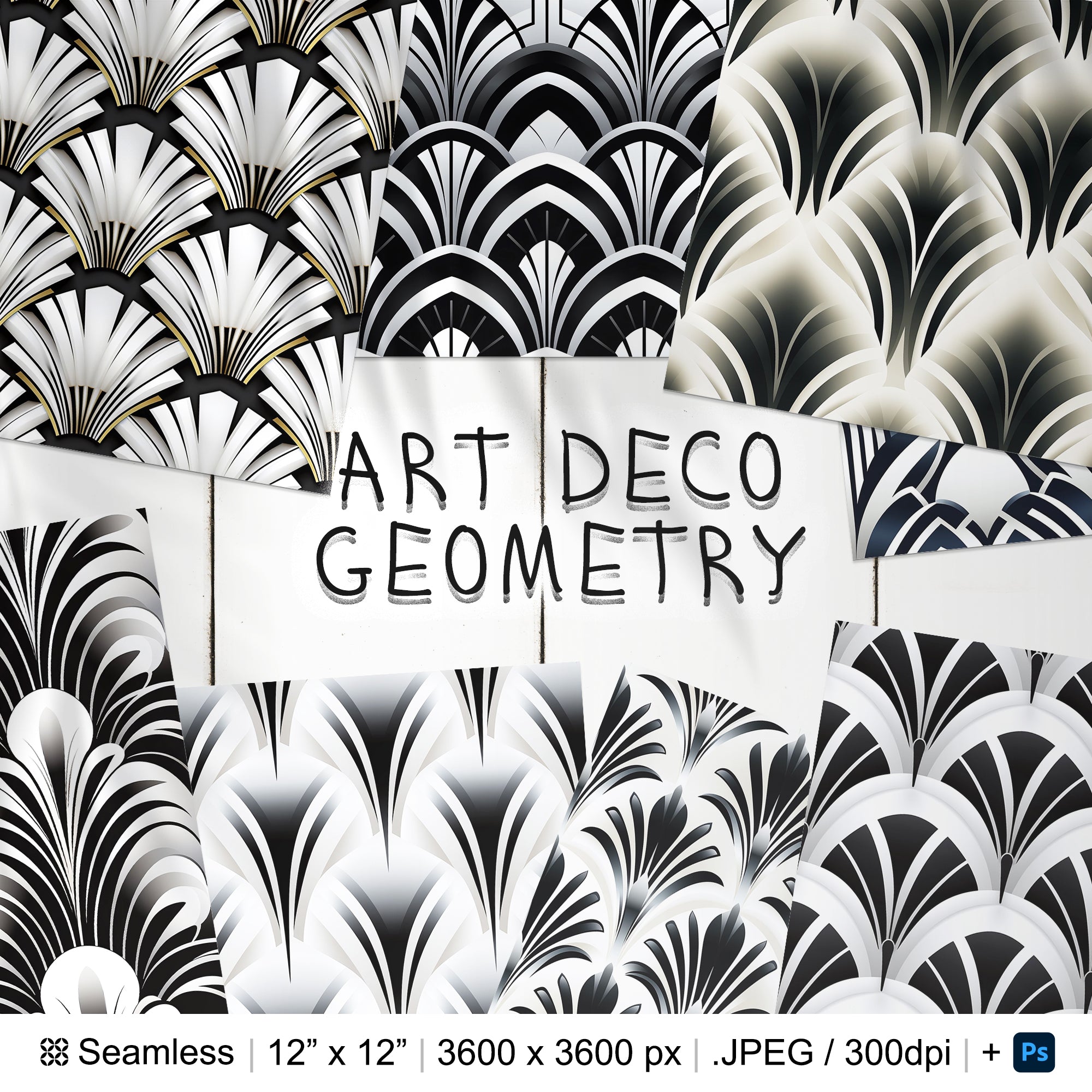 81 Art Deco Seamless Pattern Background | Geometric Vintage Digital Seamless Pattern | 3d Art Deco Digital Paper | Photoshop ArtDeco Pattern