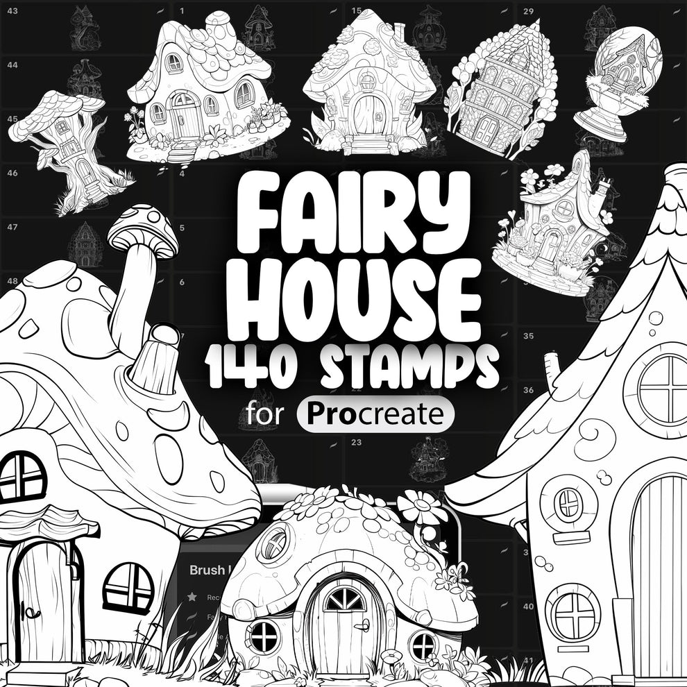 140 Procreate Fairy House Stamp Brushes – ProCreativeBreeze