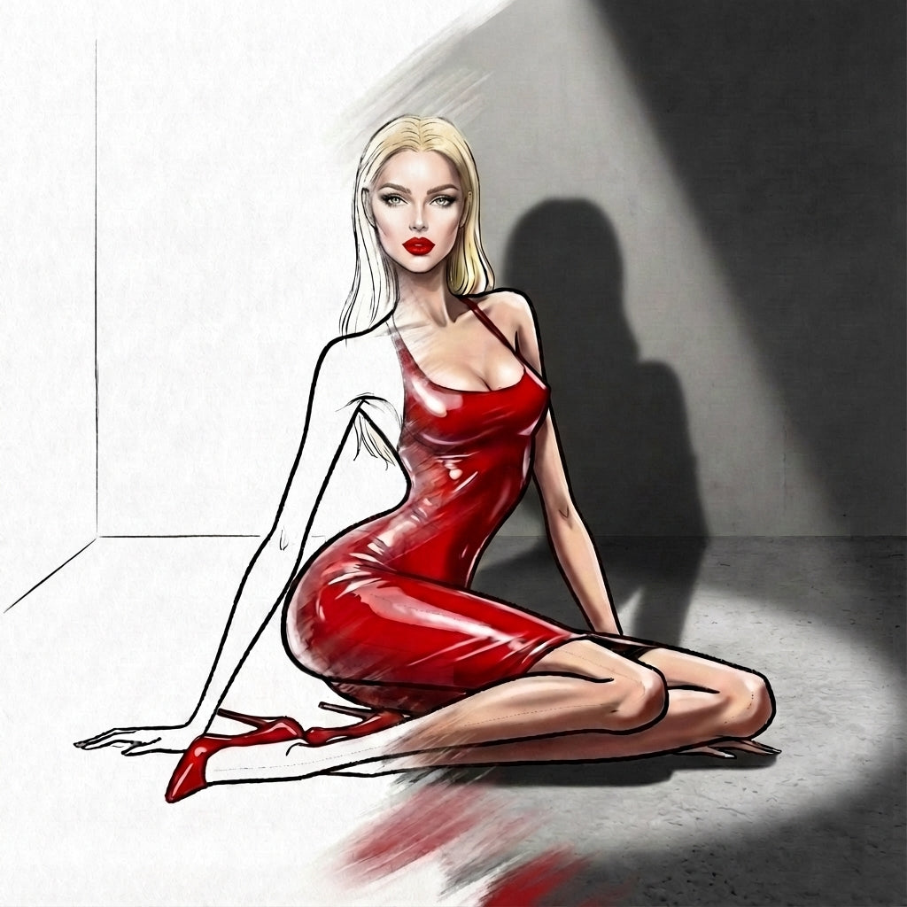 21 Procreate Sitting Fashion Croquis Poses Stamp Brushes